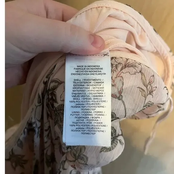 Ralph Lauren Pink Tiered Floral Midi Skirt Fairy Cottage Festival Boho Coastal - Picture 5 of 5